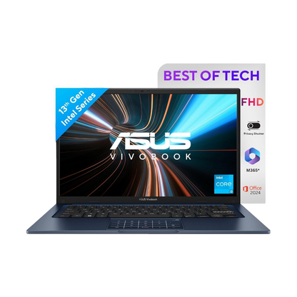 ASUS Vivobook 14,Intel Core i3-1315U Processor, (8GB RAM/512GB SSD/14 FHD (1920 x 1080)/Win 11/M365 Basic (1Year)*/Office Home 2024/Quiet Blue/1.40 kg), X1404VA-NK760WS