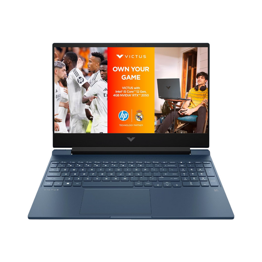HP Victus Gaming Intel Core i5 12th Gen 12450H - (8 GB/512 GB SSD/Windows 11 Home/4 GB Graphics/NVIDIA GeForce RTX 2050) 15-fa1372TX Gaming Laptop (15.6 inch, Performance Blue, 2.29 Kg)