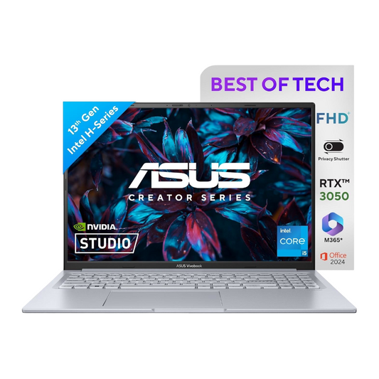 ASUS Vivobook 16X, 16" FHD+ (1920 x 1200), Intel Core i5-13420H, (16GB RAM/512GB SSD/RTX 3050/Windows 11/M365 Basic (1Year)*/Office Home 2024/Cool Silver/1.80 kg), K3605VC-RP413WS