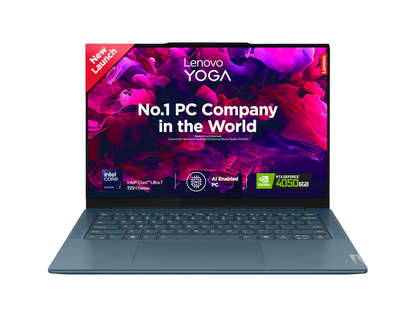 Lenovo Smartchoice Yoga Pro 7 Intel Evo Core Ultra 7 155H Built-in AI 14"(35.5cm) 2.8K-OLED 400Nits 120Hz Laptop (16GB/1TB SSD/NVIDIA RTX 4050 6GB/FHD+IR Camera/Win11/MSO 21/Grey/1.5Kg), 83E2005EIN