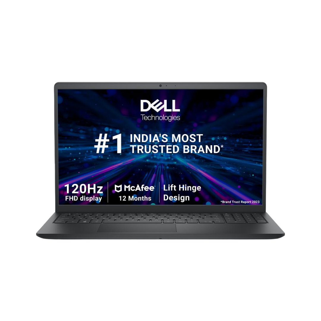 Dell 15, AMD Ryzen 3 7320U, 8GB RAM, 512GB SSD, FHD, 15.6"/39.62cm, Windows 11, Office H&S 2024, Black, 1.63 Kg, [Dell 15], M365, 12 Month Mcafee, Thin & Light, Laptop