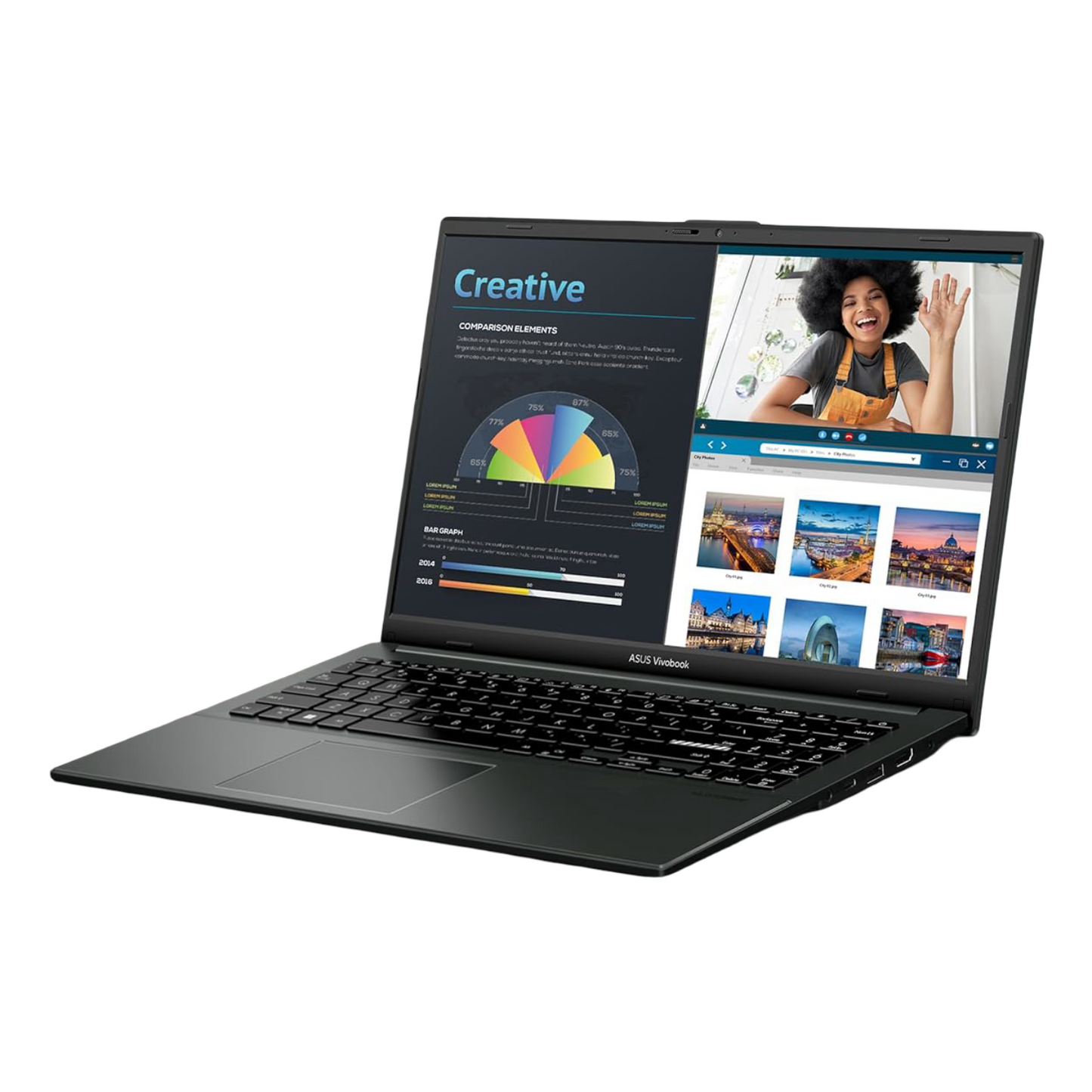 ASUS Vivobook Go 15 (2026),AMD Ryzen 3 30, AMD Radeon iGPU, 8GB RAM, 512GB SSD, FHD, 15.6"(39.6 cm),Windows 11,M365 Basic(1 Year)* Office 2024,Mixed Black, 1.63 Kg,E1504FA-BQ2114WS,Thin & Light Laptop