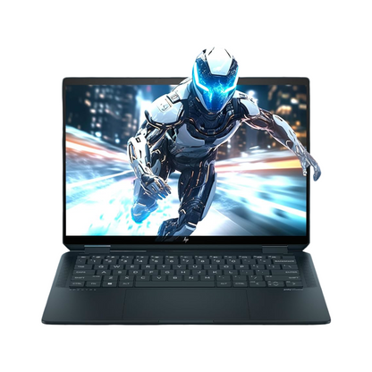 HP Spectre x360, Intel Evo Core Ultra 7 155H, Built-in AI, 14-inch (35.6 cm), 2.8K OLED, 32GB LPDDR5x, 1TB SSD, 120 Hz IMAX, 9MP IR Camera w/Camera Shutter (Win 11, MSO, Blue, 1.34 kg), eu0556TU