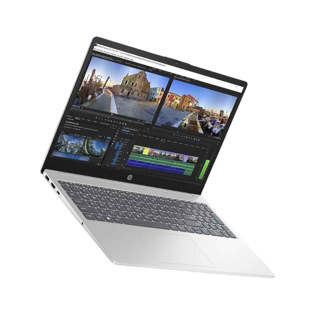 HP 15, 13th Gen Intel Core i3-1315U (8GB DDR4, 512GB SSD), Anti-Glare, Micro-Edge, 15.6''/39.6cm, FHD, Win 11, M365 Basic(1yr)* Office2024, Silver, 1.59kg, fd0465TU, UHD Graphics, FHD Camera Laptop