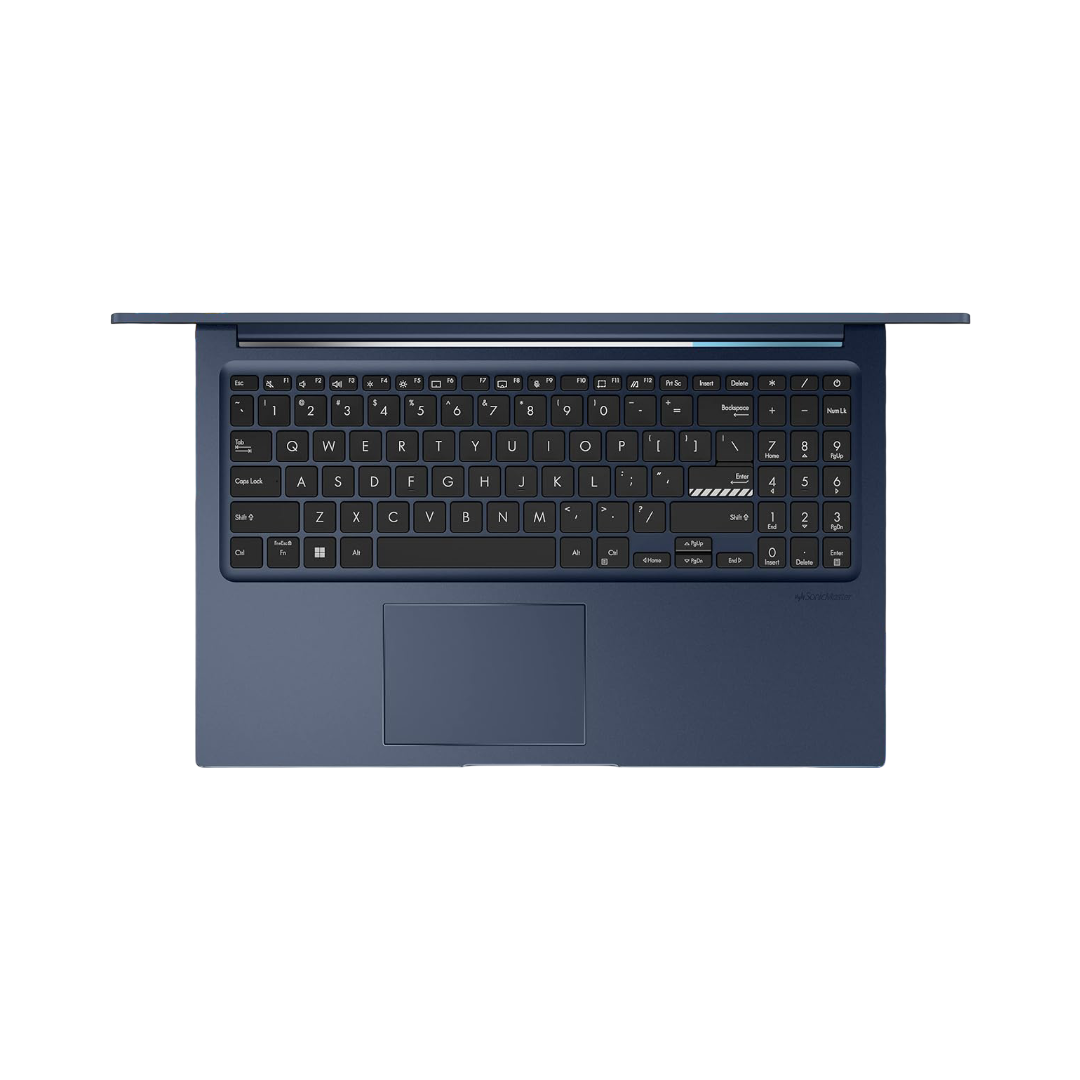 ASUS Vivobook 15, Intel Core i3-1215U, 1.2 GHz, 16GB RAM, 512GB SSD, FHD 1920x1080, 15.6", Windows 11, MS Office Home, Quiet Blue, 1.7KG, X1504ZA-NJ341WS, Integrated Graphics, Thin & Light Laptop