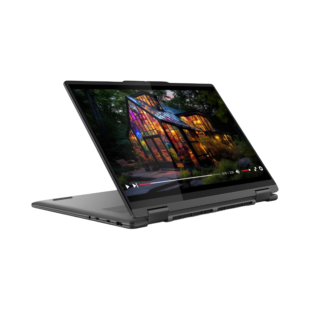 Lenovo Yoga 7 2-in-1 AMD Ryzen 7 8840HS 14"(35.5cm) WUXGA OLED 400Nits Convertible Laptop (16GB/1TB SSD/Windows 11/Office Home 2024/100% DCI-P3/Digital Pen/Grey/1.5Kg), 83DK009LIN