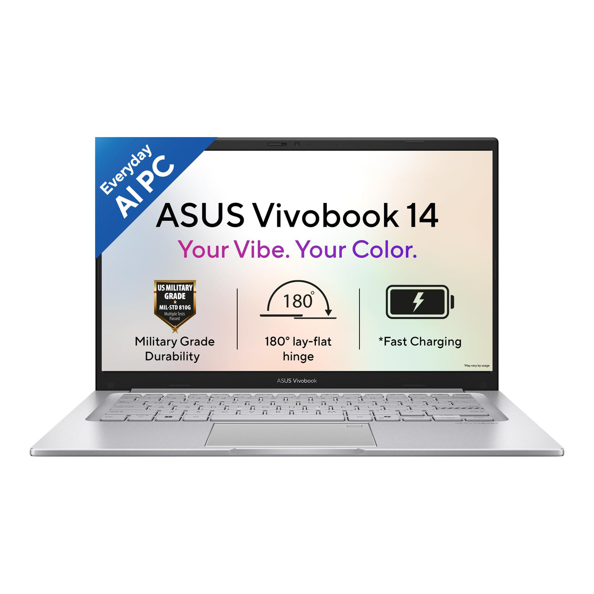 ASUS Vivobook 14 (2026),Intel Core 3 304,Intel iGPU,Fingerprint Reader,8GB DDR5,256GB SSD,FHD,14"(35.5 cm),Windows 11,M365