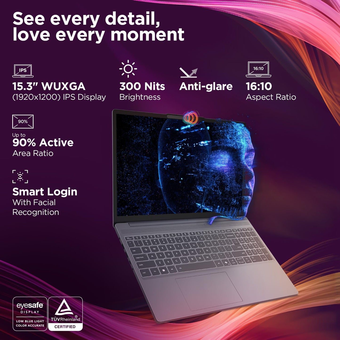 Lenovo IdeaPad Slim 3 AMD Ryzen 7 8840HS 15.3 inch (38.8cm) WUXGA IPS Laptop (16GB RAM/512GB SSD/Windows 11/Office Home 2024/Backlit Keyboard/1Yr ADP Free/Grey/1.6Kg), 83KA004SIN