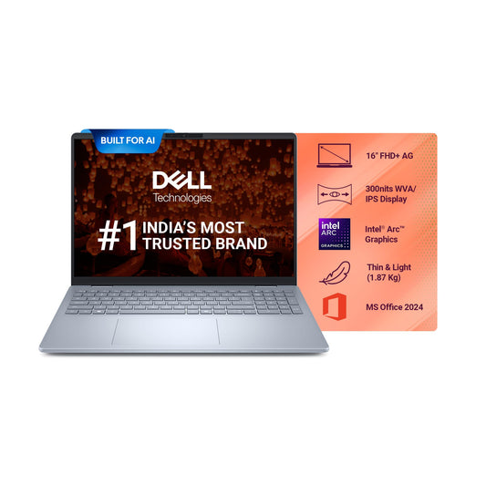 Dell DB16250 16" (40.64 cm) AI Laptop, Intel Core Ultra 7 256V Processor, 16GB RAM, 512GB SSD, ARC Graphics, FHD+ Display