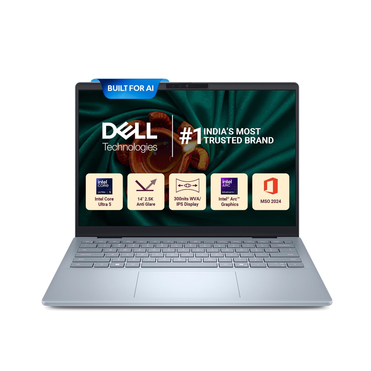 Dell DB14250 14" (35.56 cm) AI Laptop Intel Core Ultra 5 226V Processor, 16GB RAM, 512GB SSD, ARC Graphics, 2.5K Display