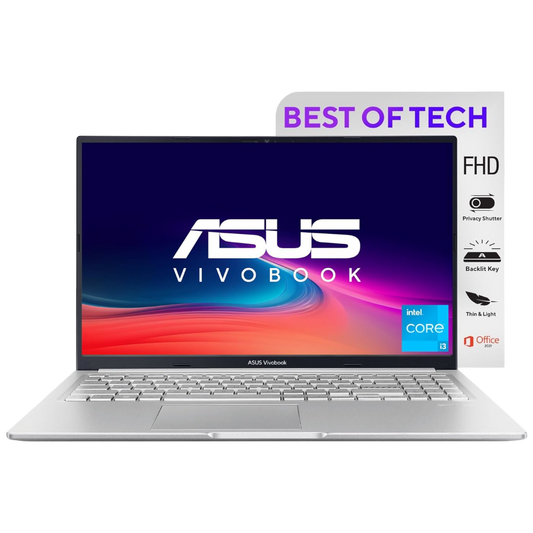 ASUS Vivobook 15, 12th Gen,Intel Core i3-1215U,Thin & Light Laptop(Intel UHD iGPU/8GB RAM/512GB SSD/FHD/15.6"/60Hz/Backlit Keyboard/Windows 11/Office 2021/Icelight Silver/1.70 kg) X1502ZA-EJ322WS