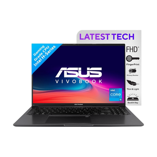 ASUS Vivobook 16, Intel Core i5-12500H, 16GB DDR4, 512GB SSD, WUXGA 16:10 60Hz, 16"/40.64cm, Windows 11, MSOffice 2021, Indie Black, 1.88KG, X1605ZAC-MB542WS, Intel Iris Xe Graphics, Thin&Light Laptop