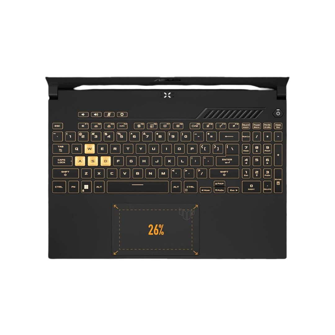 ASUS TUF Gaming F15 Gaming Laptop,Intel Core i7-12700H 12th Gen,4GB NVIDIA GeForce RTX 3050, 15.6-inch(39.62 cms) FHD 144Hz,(16GB RAM /1TB SSD/Windows 11/90WHrs Battery/Gray/2.20 Kg), FX577ZC-HN192W