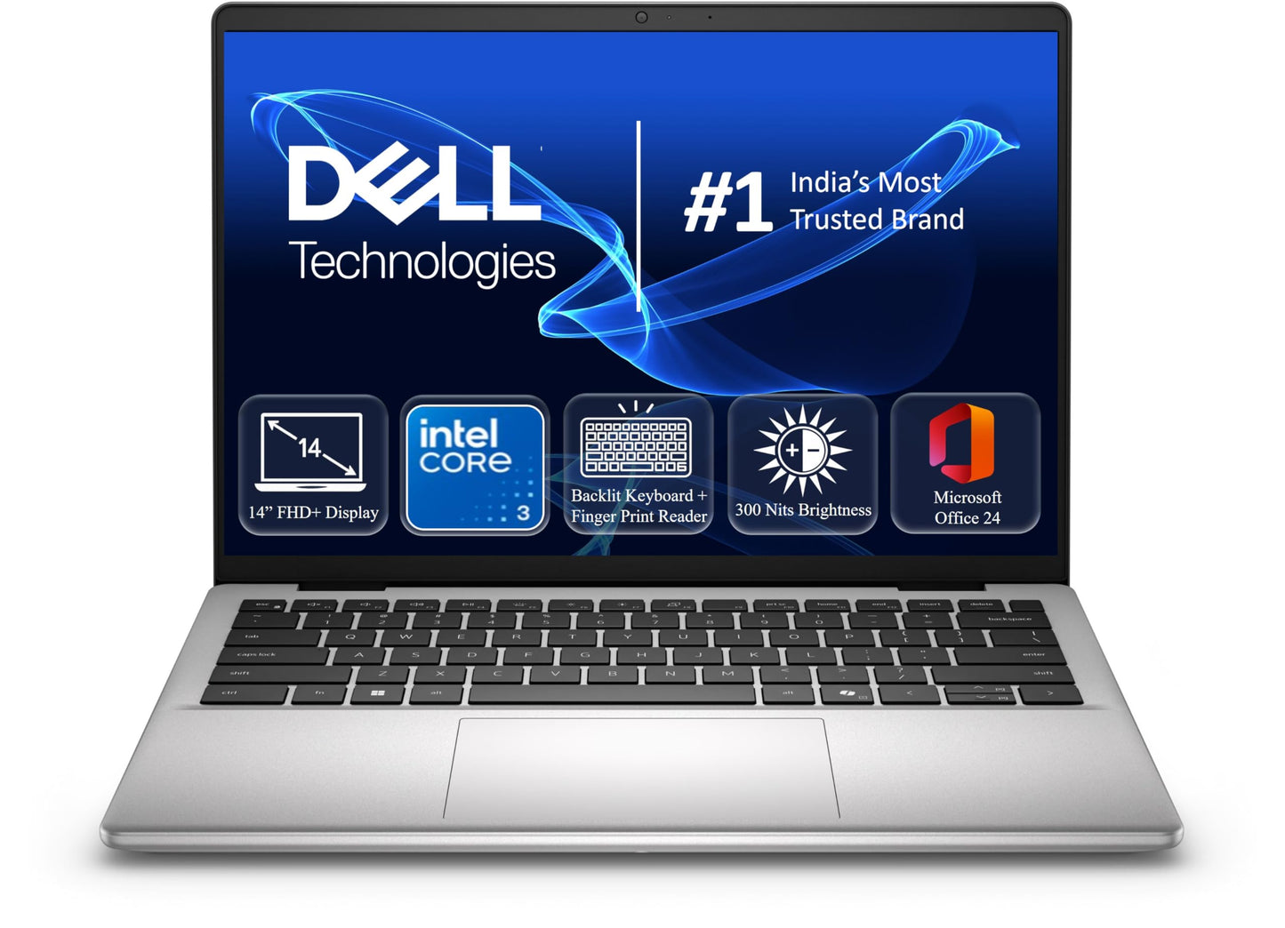 Dell 14 DC14250, Intel Core 3 100U, 8GB DDR5 RAM, 512GB SSD, 14" FHD+, 300Nits NT Display, Backlit Keyboard + Fingerprint