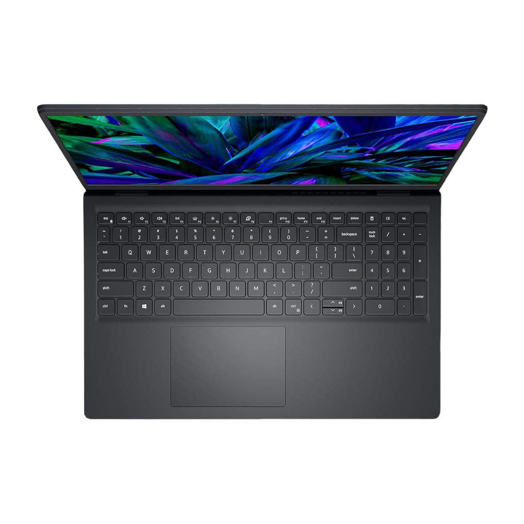 Dell 15, Intel Core 3 14th Gen-100U, 16GB DDR4, 512GB SSD, FHD IPS, 15.6"/39.62cm, Windows 11, Microsoft Office Home 2024, Carbon Black, 1.63Kg, Thin & Light, Laptop Model NO - Dell 15 DCU5250