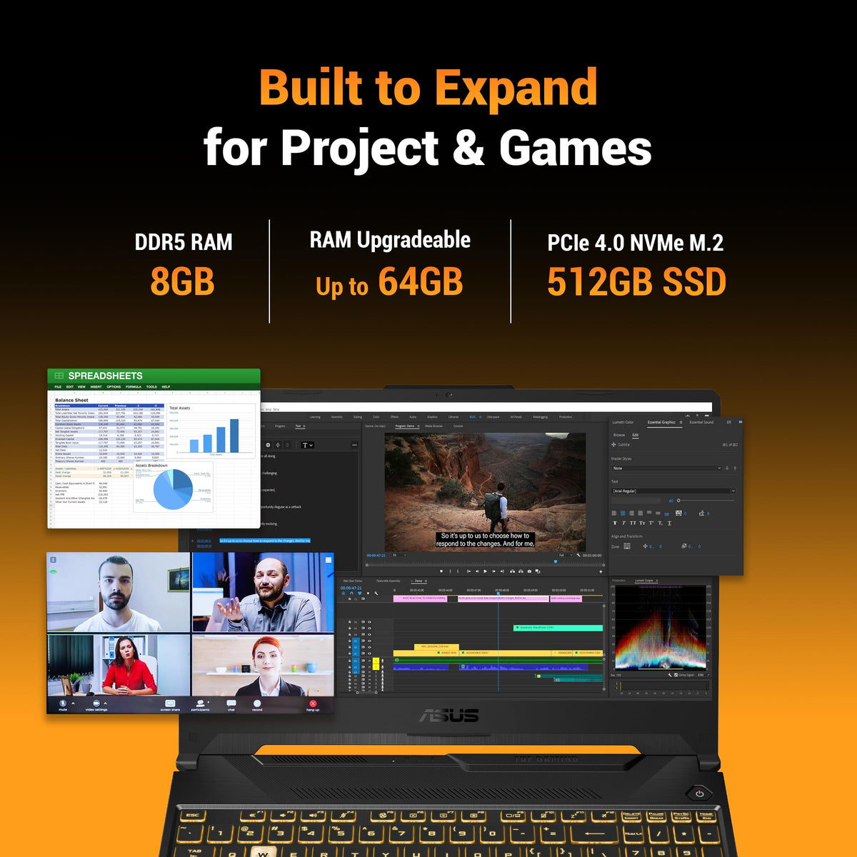 ASUS TUF A16 (2026),AMD Ryzen 7 170,RTX 4050-6GB,8GB RAM (Upgradeable),512GB SSD,FHD+,16"(40 cm),144Hz,Windows 11 Home,M365 — image 3