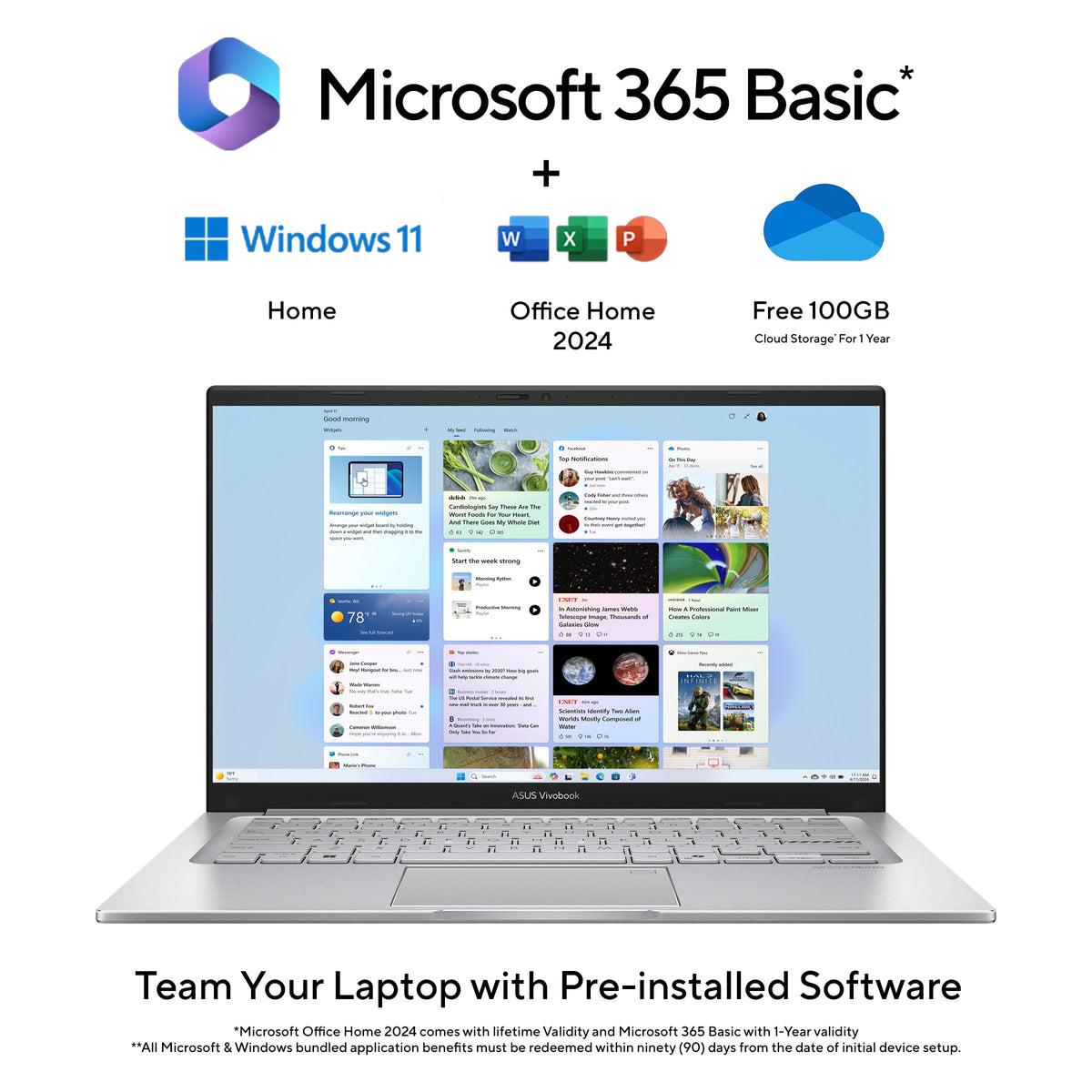 ASUS Vivobook 14 (2026),Intel Core 3 304,Intel iGPU,Fingerprint Reader,8GB DDR5,256GB SSD,FHD,14"(35.5 cm),Windows 11,M365 — image 9